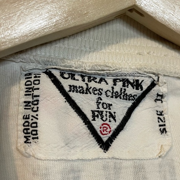 VTG Ultra Pink white graphic retro graphic oversized tee unisex sz XL (?) - Picture 4 of 12